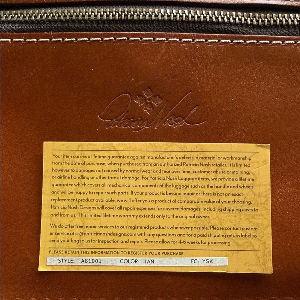 Patricia Nash Rich Brown Leather Accessory - Picture 4 of 4